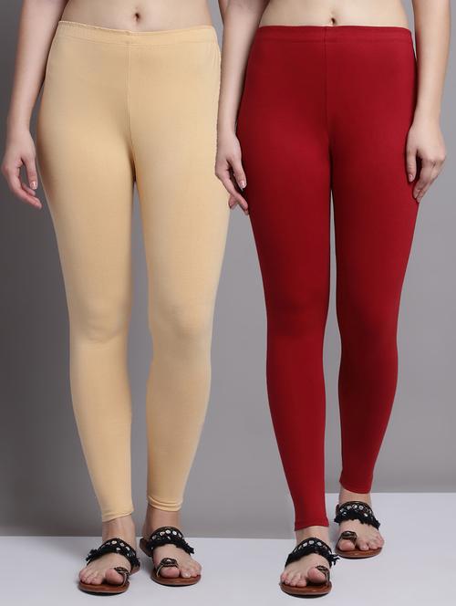 pack of 2 women solid ankle length legging - 20951047 - Very Small Image - 1