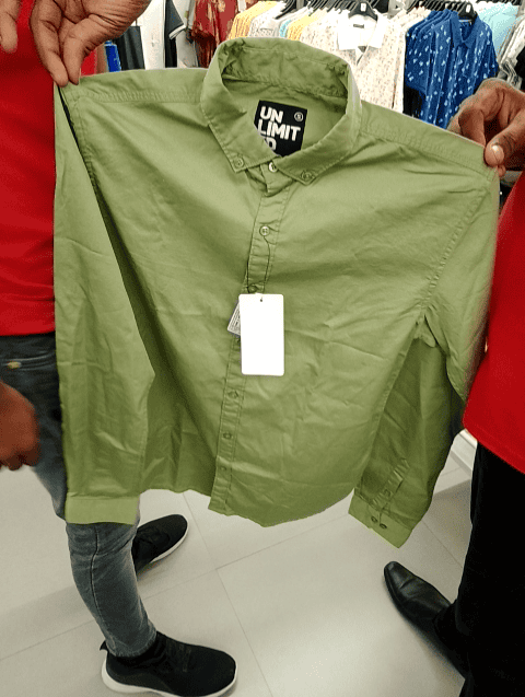 olive twill casual shirt - 20951175 - Very Small Image - 1