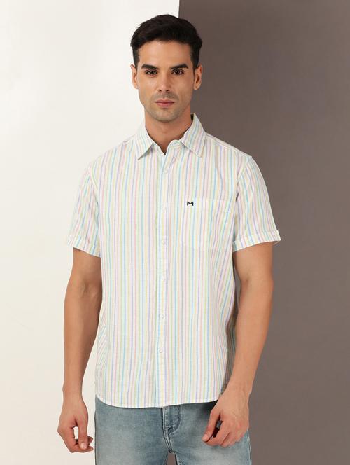 men white striped casual shirt - 20951965 - Very Small Image - 1