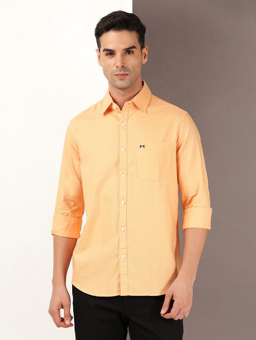 yellow solid casual shirt - 20951971 - Very Small Image - 1