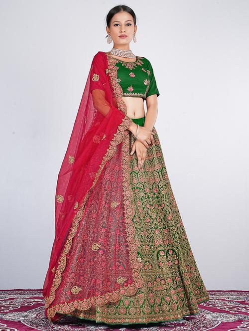 women flared semi-stitched lehnga - 20955996 - Very Small Image - 1