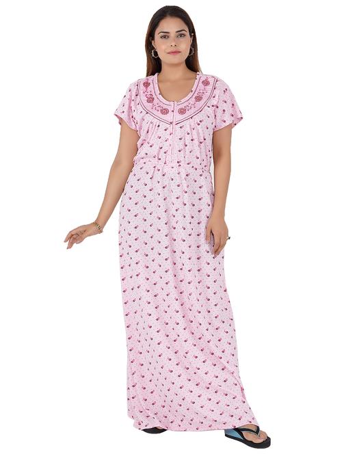women short sleeve printed nighty - 20956811 - Very Small Image - 1