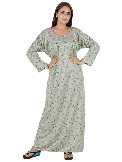 printed scoop neck nighty - 20957006 - Very Small Image - 1