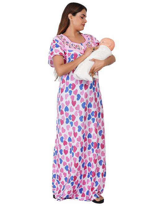 women white printed detailed night dress - 20957111 - Very Small Image - 1