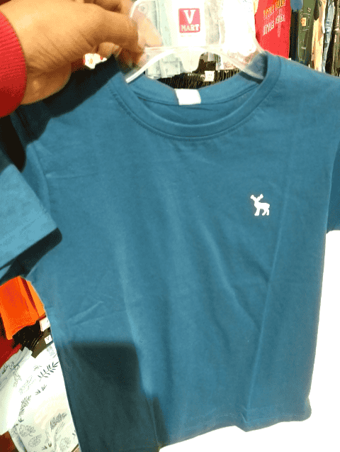 teal cotton single jersey tshirt - 20957480 - Very Small Image - 1