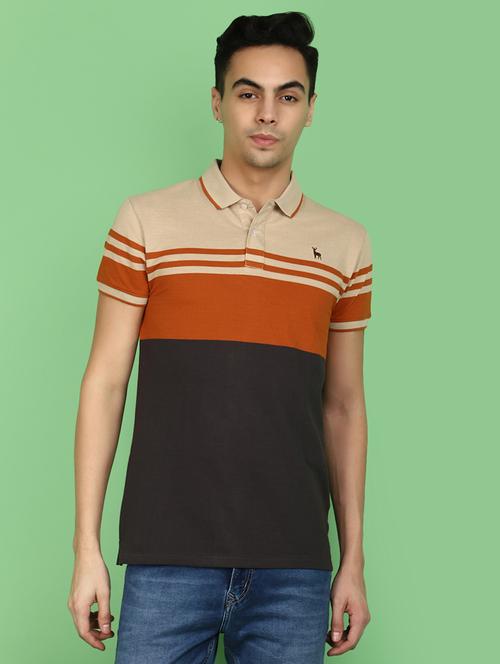 men color block polo t-shirt - 20957490 - Very Small Image - 1