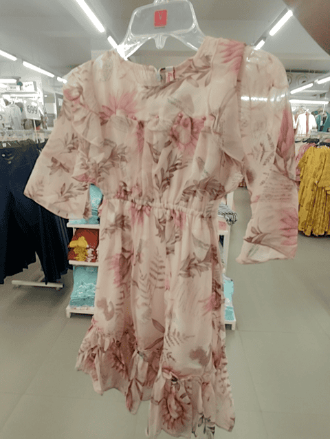 off white georgette frock - 20957547 - Very Small Image - 1