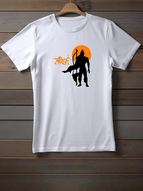 unisex white graphic printed t-shirt - 20957999 - Very Small Image - 1