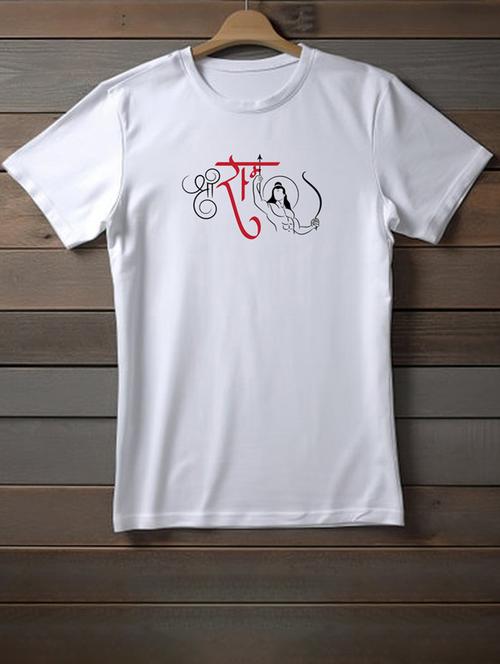 unisex white graphic printed t-shirt - 20958000 - Very Small Image - 1