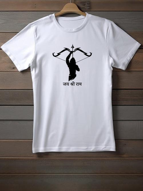 unisex white graphic printed t-shirt - 20958009 - Very Small Image - 1