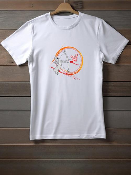 unisex white graphic printed t-shirt - 20958010 - Very Small Image - 1