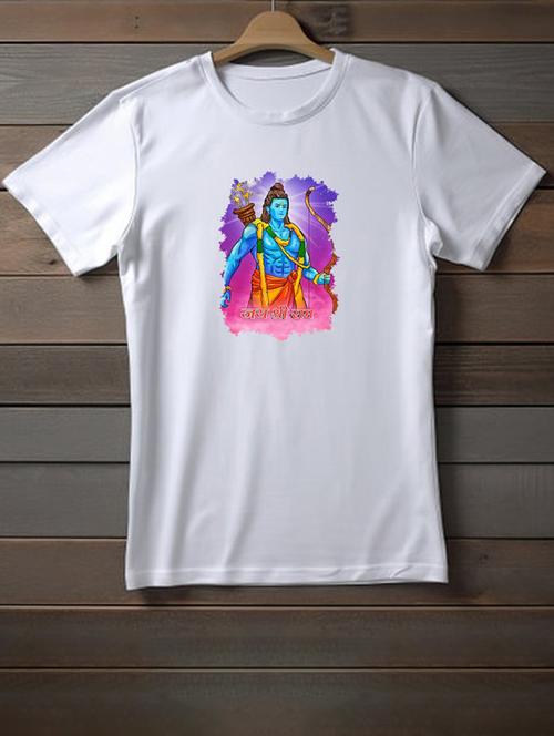 unisex white graphic printed t-shirt - 20958021 - Very Small Image - 1