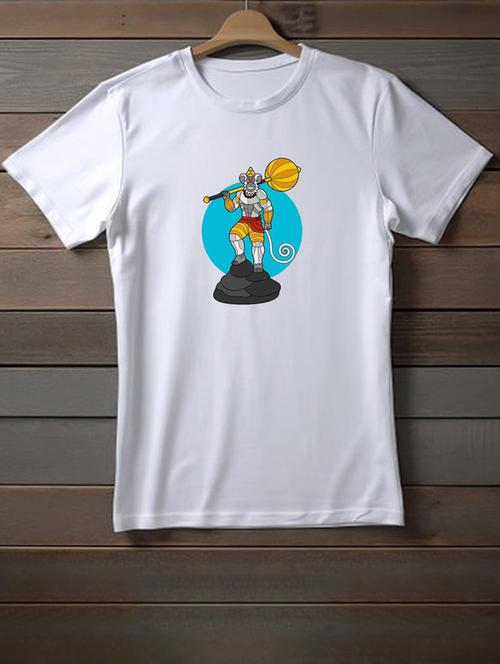 unisex white graphic printed t-shirt - 20958025 - Very Small Image - 1