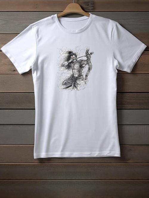 unisex white graphic printed t-shirt - 20958027 - Very Small Image - 1