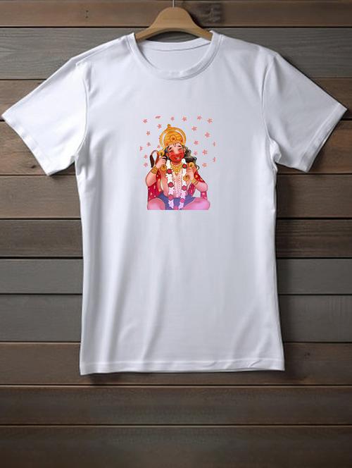 unisex white graphic printed t-shirt - 20958028 - Very Small Image - 1