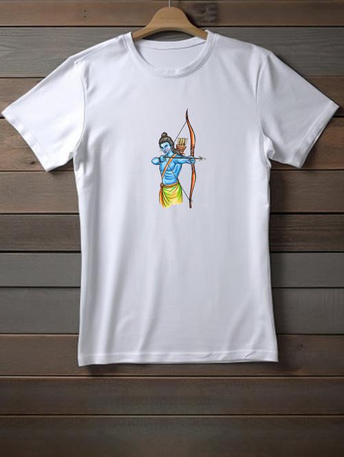 unisex white graphic printed t-shirt - 20958036 - Very Small Image - 1