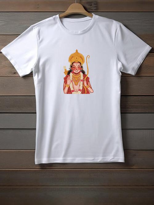 unisex white graphic printed t-shirt - 20958039 - Very Small Image - 1
