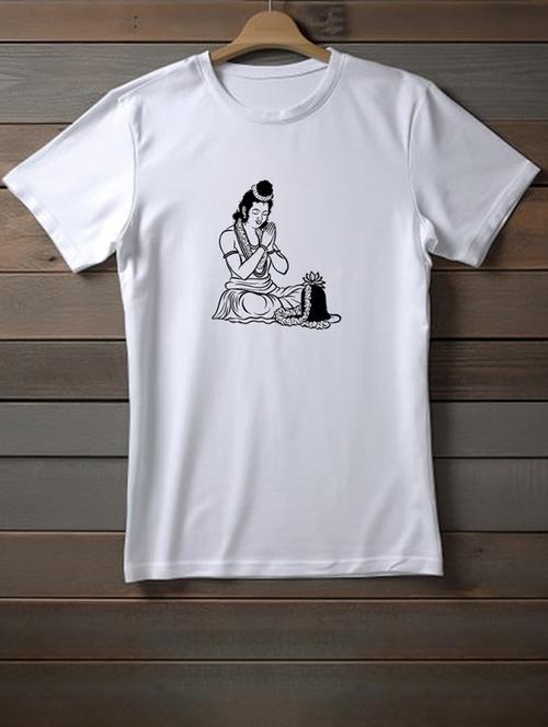 unisex white graphic printed t-shirt - 20958045 - Very Small Image - 1