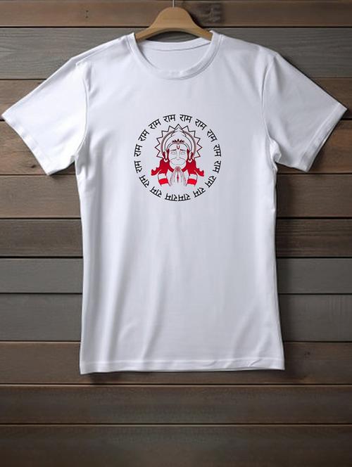 unisex white graphic printed t-shirt - 20958047 - Very Small Image - 1