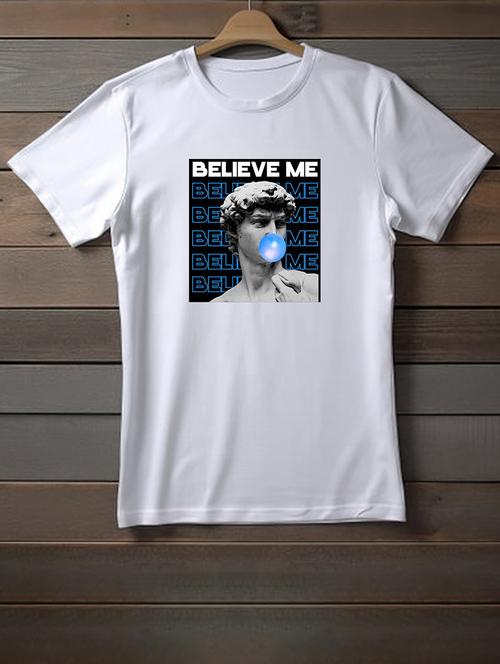 unisex white graphic printed t-shirt - 20958056 - Very Small Image - 1