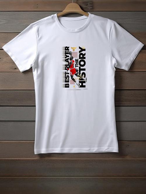 unisex white graphic printed t-shirt - 20958065 - Very Small Image - 1