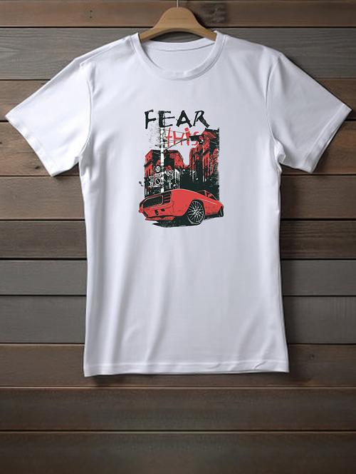 unisex white graphic printed t-shirt - 20958068 - Very Small Image - 1