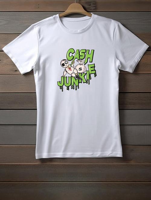 unisex white graphic printed t-shirt - 20958072 - Very Small Image - 1