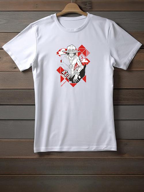 unisex white graphic printed t-shirt - 20958074 - Very Small Image - 1