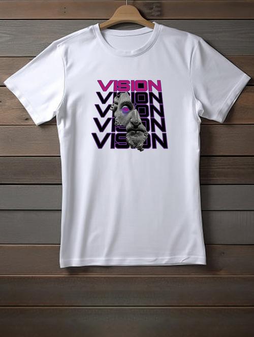 unisex white graphic printed t-shirt - 20958085 - Very Small Image - 1