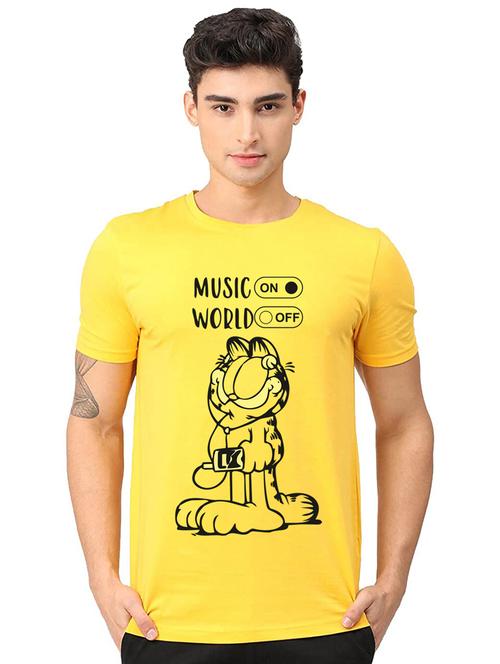 men round neck front print t-shirt - 20958837 - Very Small Image - 1