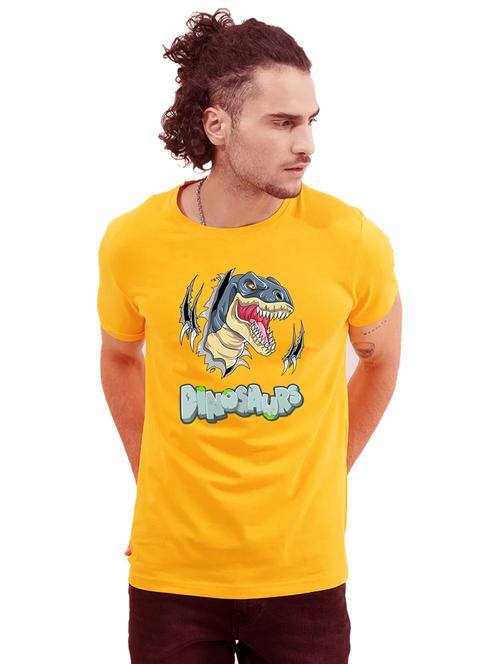men round neck front print t-shirt - 20958909 - Very Small Image - 1