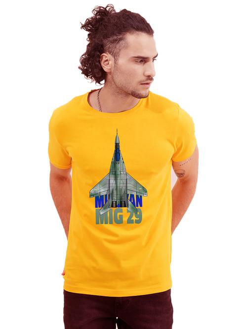 men round neck front print t-shirt - 20958927 - Very Small Image - 1