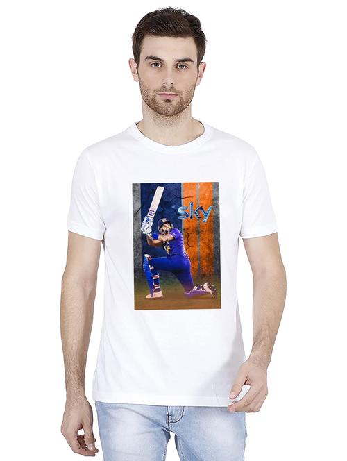 men round neck front printed t-shirt - 20958963 - Very Small Image - 1