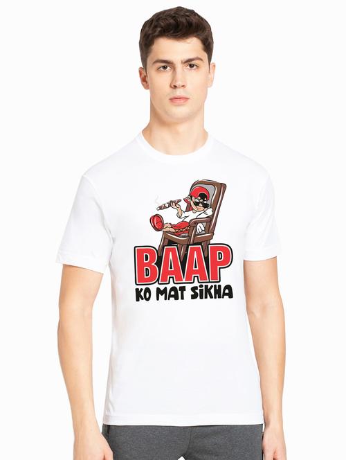 men round neck front print t-shirt - 20959116 - Very Small Image - 1