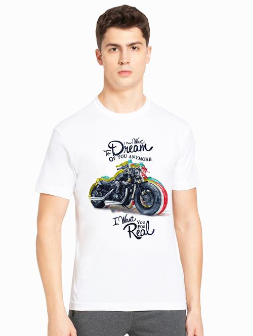 men round neck front print t-shirt - 20959120 - Very Small Image - 1