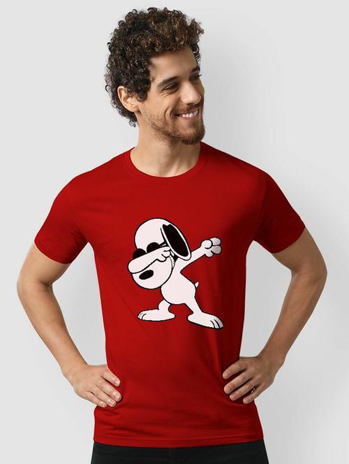 men round neck front printed t-shirt - 20959298 - Very Small Image - 1