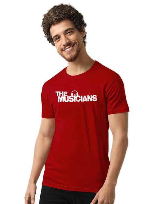 men round neck chest print t-shirt - 20959317 - Very Small Image - 1