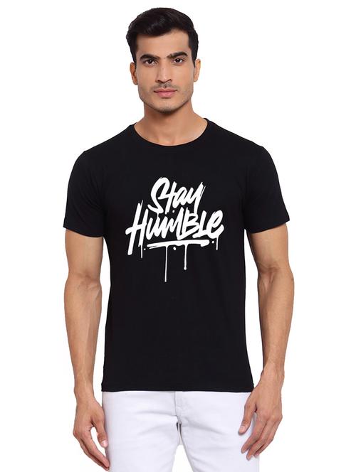 men round neck front print t-shirt - 20959462 - Very Small Image - 1