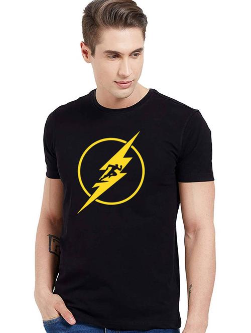 men round neck front print t-shirt - 20959465 - Very Small Image - 1