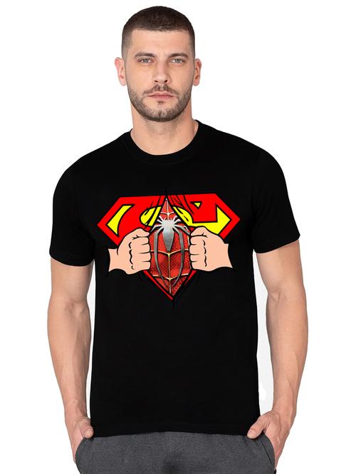 men round neck front print t-shirt - 20959525 - Very Small Image - 1