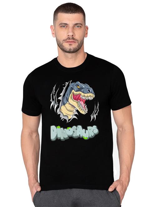 men round neck front print t-shirt - 20959637 - Very Small Image - 1