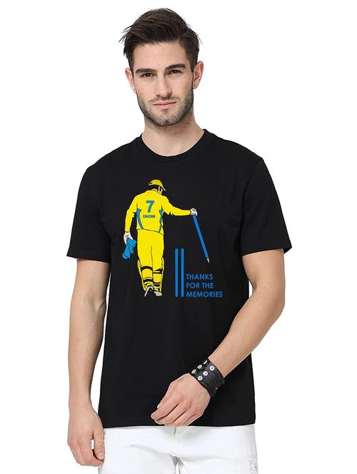 men round neck front print t-shirt - 20959723 - Very Small Image - 1
