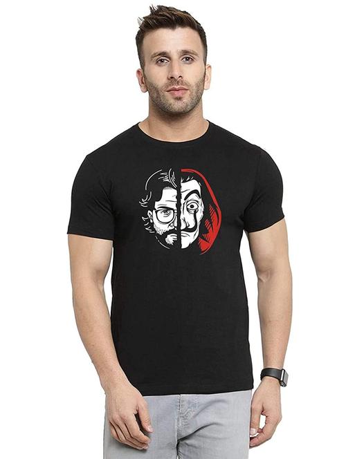 men round neck front print t-shirt - 20959797 - Very Small Image - 1