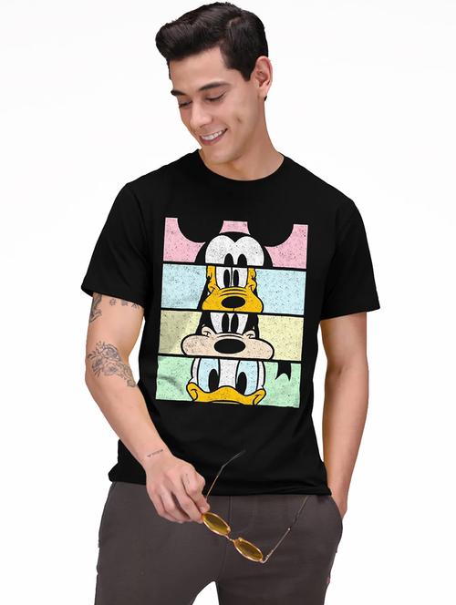 men round neck front print t-shirt - 20959809 - Very Small Image - 1