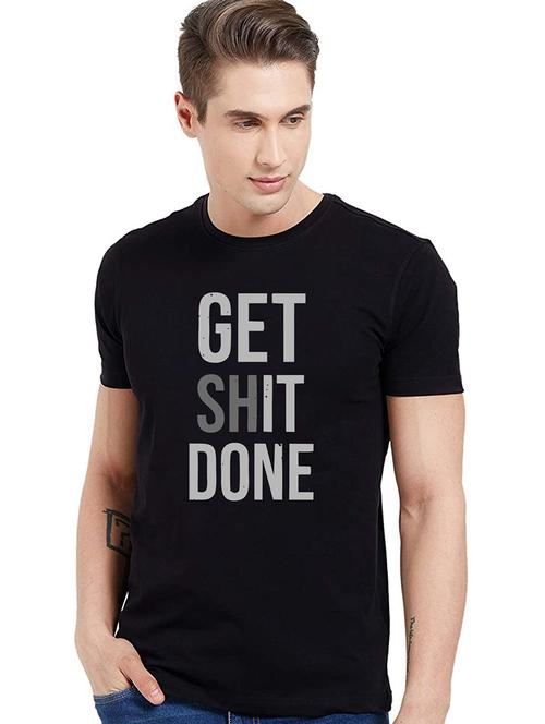 men round neck front print t-shirt - 20959901 - Very Small Image - 1