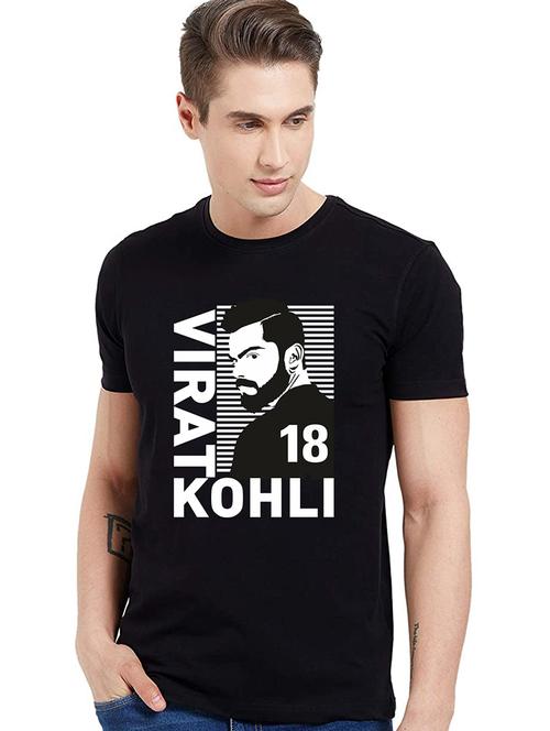 men round neck front print t-shirt - 20959902 - Very Small Image - 1