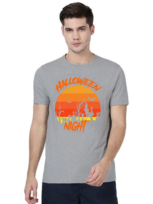 men round neck front print t-shirt - 20959966 - Very Small Image - 1