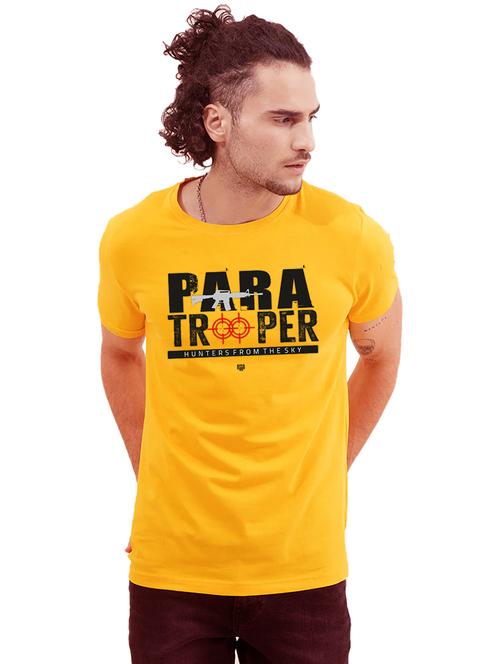 men round neck front print t-shirt - 20960012 - Very Small Image - 1