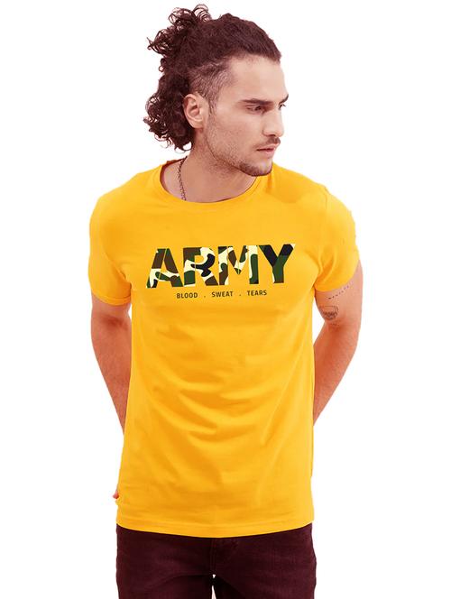 men round neck chest print t-shirt - 20960104 - Very Small Image - 1