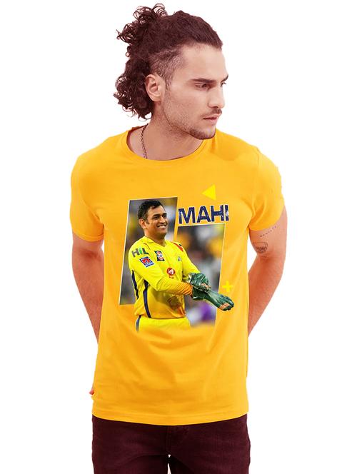 men round neck front print t-shirt - 20960134 - Very Small Image - 1